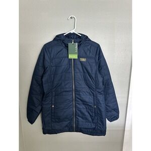 L.L. Bean Women's Mountain Classic Insulated Hooded Jacket Navy Sz M Regular NWT